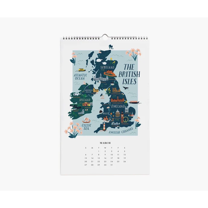 Nástěnný kalendář World Traveler 2022