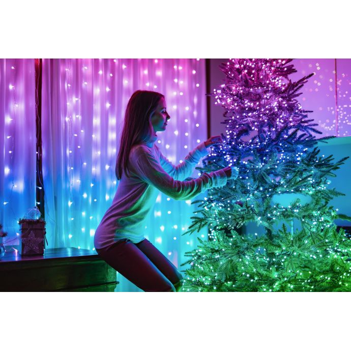 Chytrý LED světelný řetěz Twinkly Strings Multicolor + White - 250 žárovek