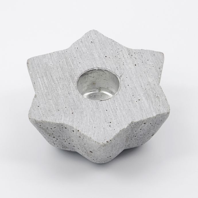 Svícen Mold Little Star Grey 8 cm