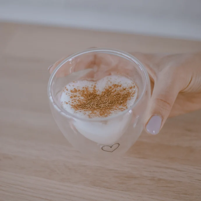 Dvoustěnná sklenice na espresso Heart 100 ml