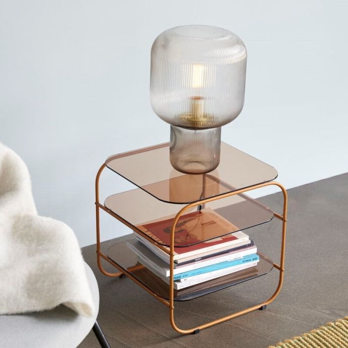Skleněná stolní lampa Pirum