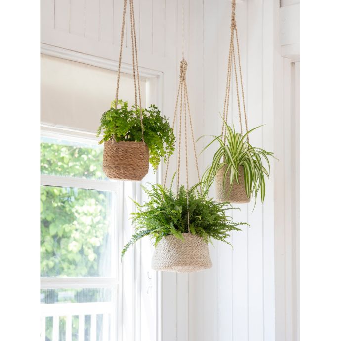 Závěsný jutový obal na květináč Jute Tapered Pot