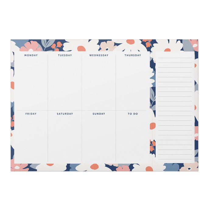 Týdenní trhací plánovač s magnety Navy Daisy