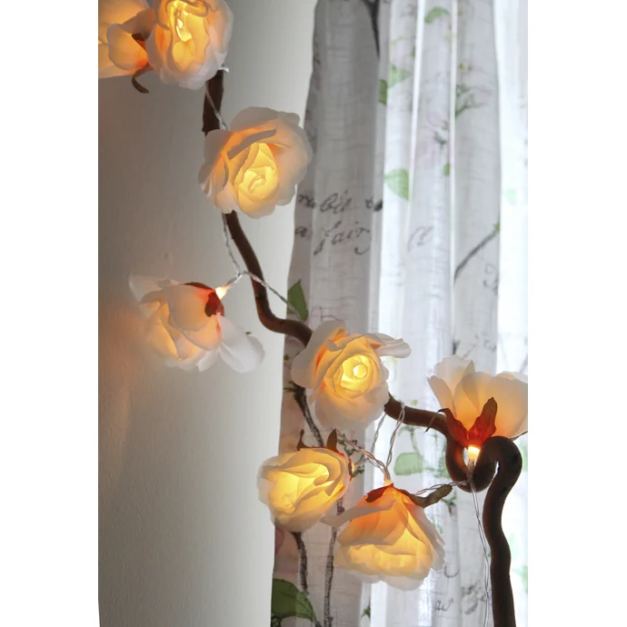 Dekorativní světelný LED řetěz Flower Rose
