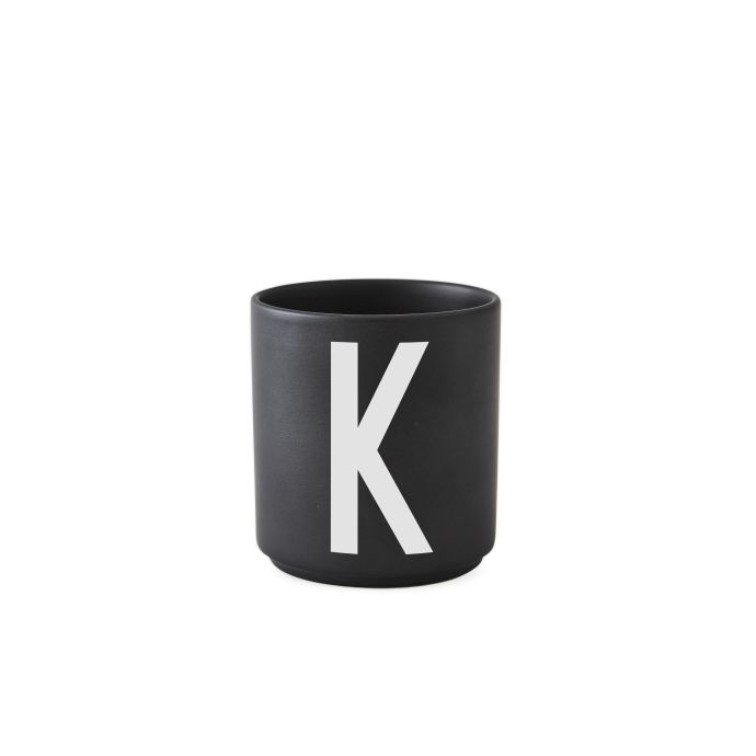 Porcelánový hrneček/dózička Letters black
