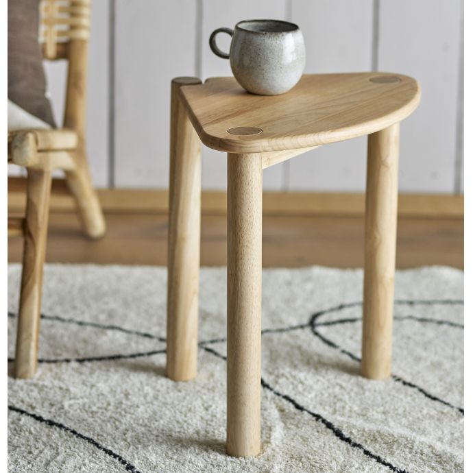 Odkládací stolek Kassia Nature Rubberwood 46 cm