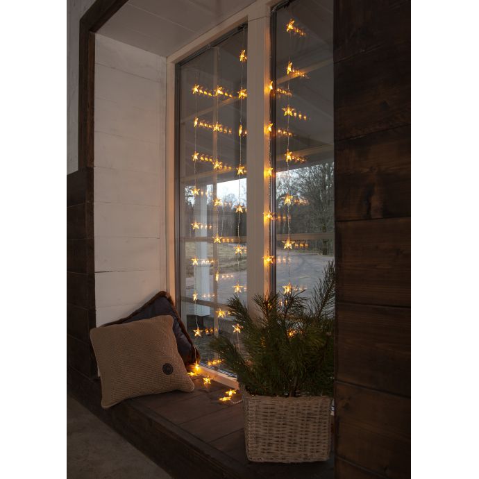 Světelný LED závěs Star Curtain 90 × 200 cm