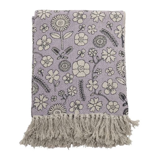 Přehoz z recyklované bavlny Salli Purple 160x130 cm