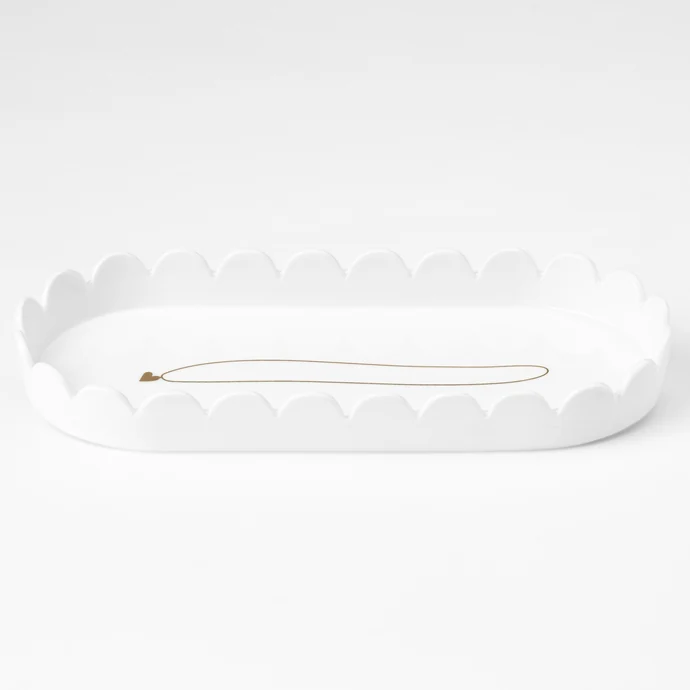 Porcelánový tácek na šperky Gold Long