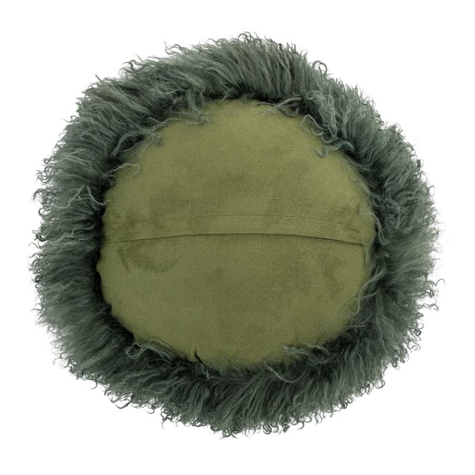 Kožešinový polštář Mongolian Green Circle