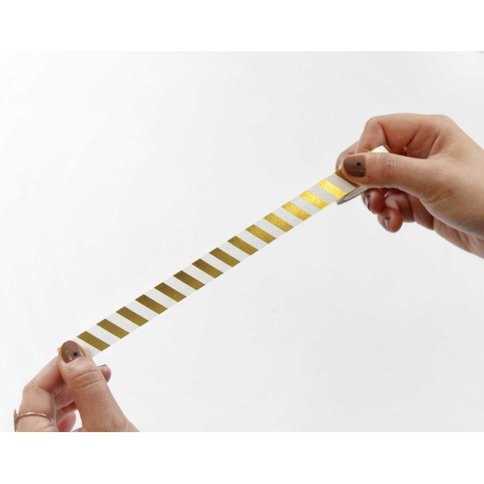 Papírová lepicí páska Zlaté proužky