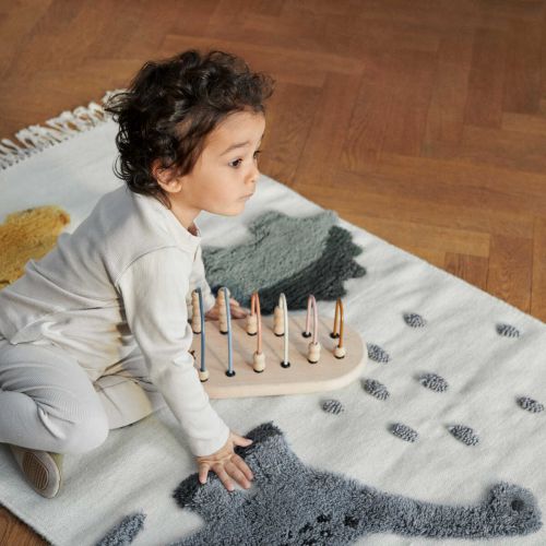 Dětský vlněný koberec Dino Multi Mix 120x80 cm