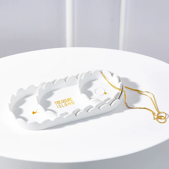 Porcelánový tácek na šperky Gold Long