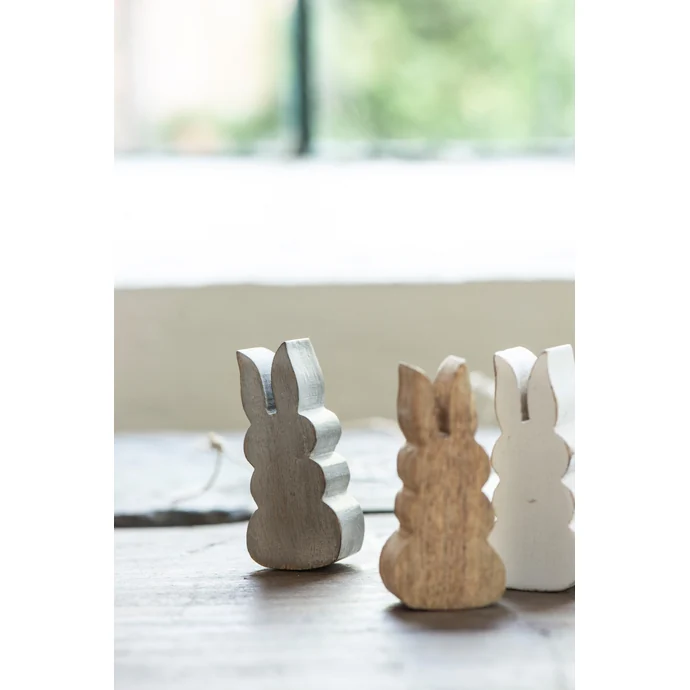 Dřevěná figurka Rabbit Grey