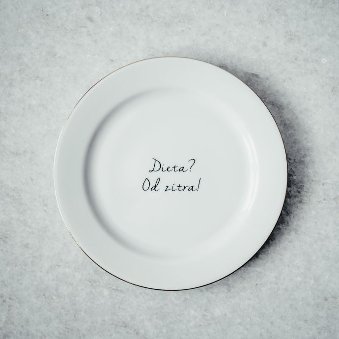 Dezertní talířek Dieta? Od zítra! 19 cm