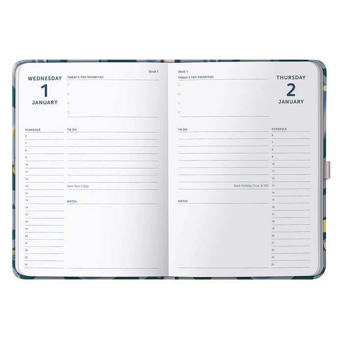 Denní plánovač Day a Page Pine Marble A5 2025