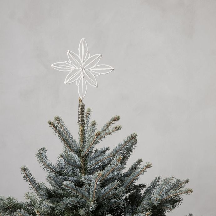 Vánoční hvězda na stromeček Soft Beige 24 cm