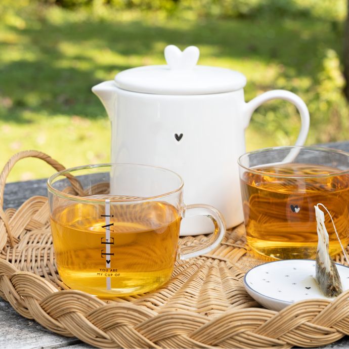 Skleněný hrnek Tea/Hearts 300 ml