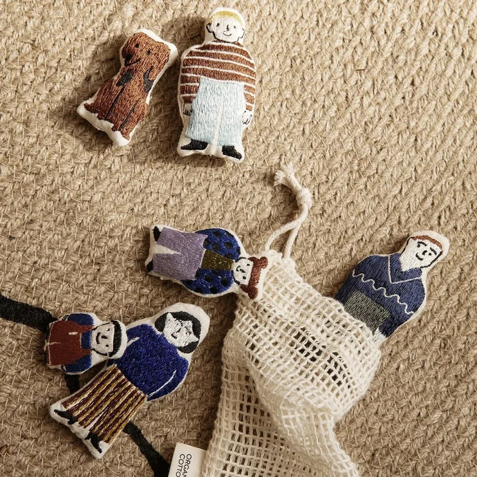 Textilní figurky z organické bavlny Funkis Family