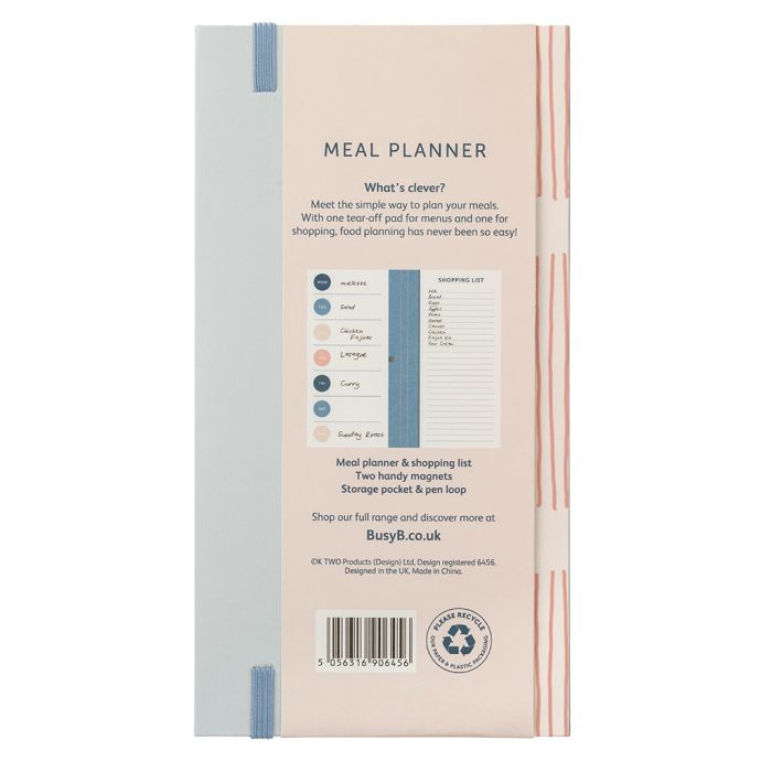 Týdenní plánovač jídla a nákupů Meal Planner Stripe