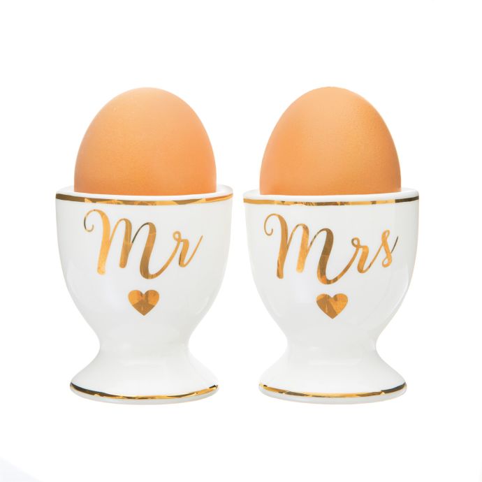 Porcelánové stojánky na vejce Mr & Mrs