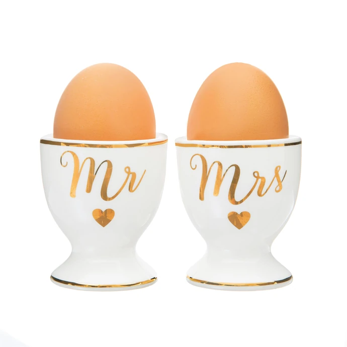 Porcelánové stojánky na vejce Mr & Mrs