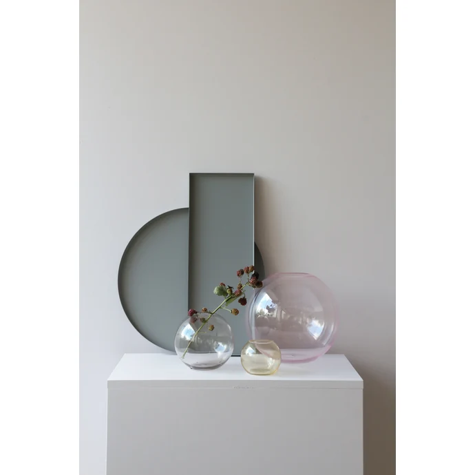 Kulatá skleněná váza Ball Glass Pink 15 cm