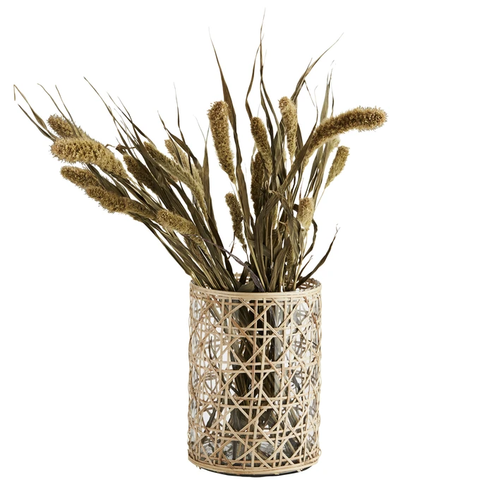Skleněná váza/svícen Bamboo Cane