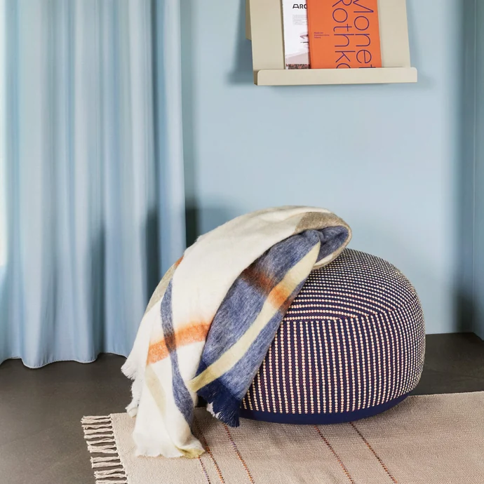 Designový pouf Mochi Blue / Multicolor Ø 75 cm