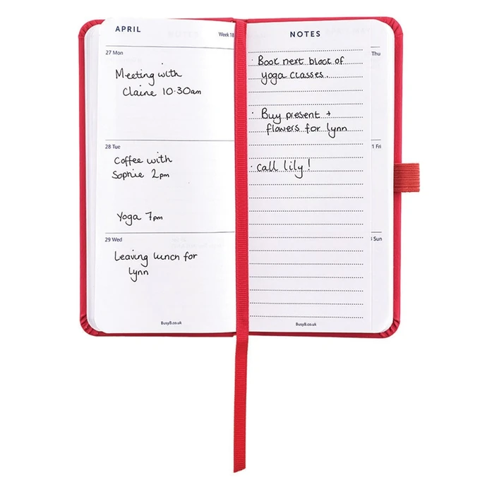 Plánovací diář Perfect Red Diary Slim 2020