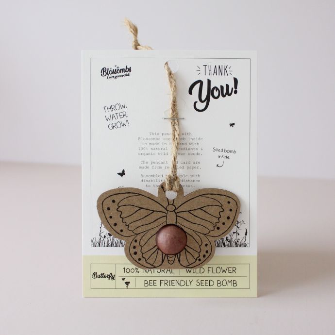 Semínka divokých květin Butterfly / Thank You + pohlednice