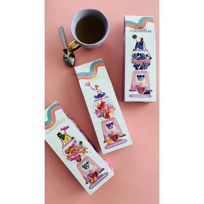 Ovocný čaj s gumovými medvídky Candy Tea 70 g + sítko