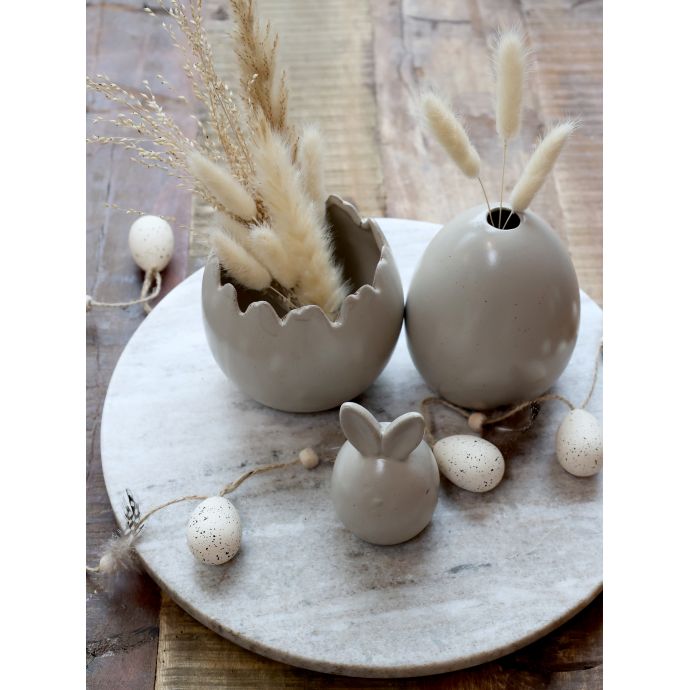 Keramický obal na květináč Eggshell Light Latte 8,5 cm