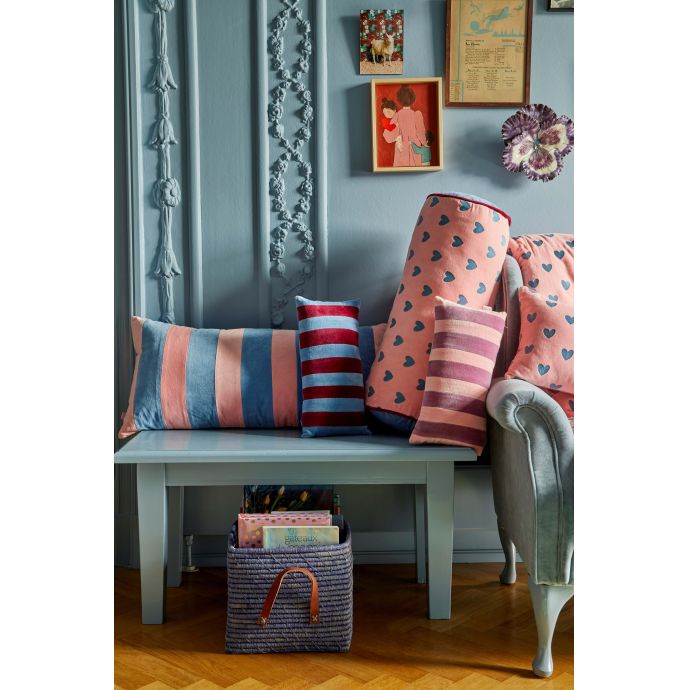 Sametový polštář s výplní Stripes 40x20cm