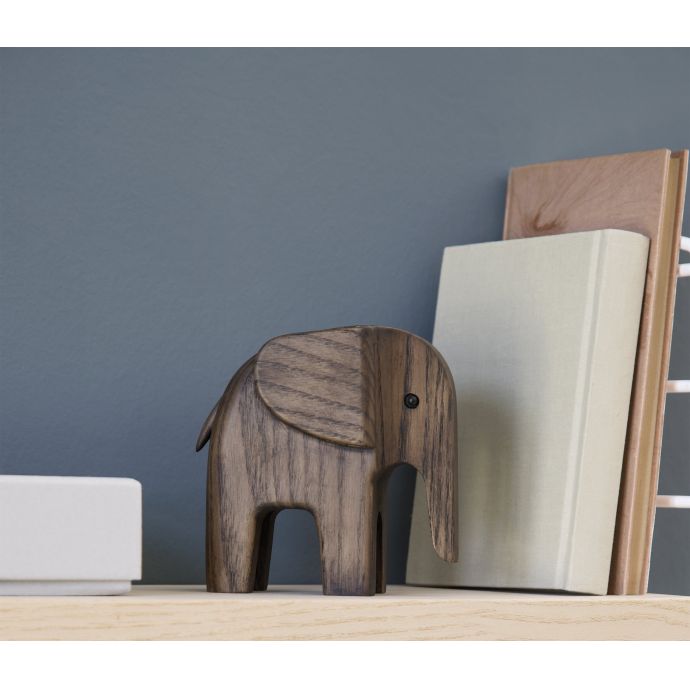 Dřevěný slon Elephant Smoke Stained Ash