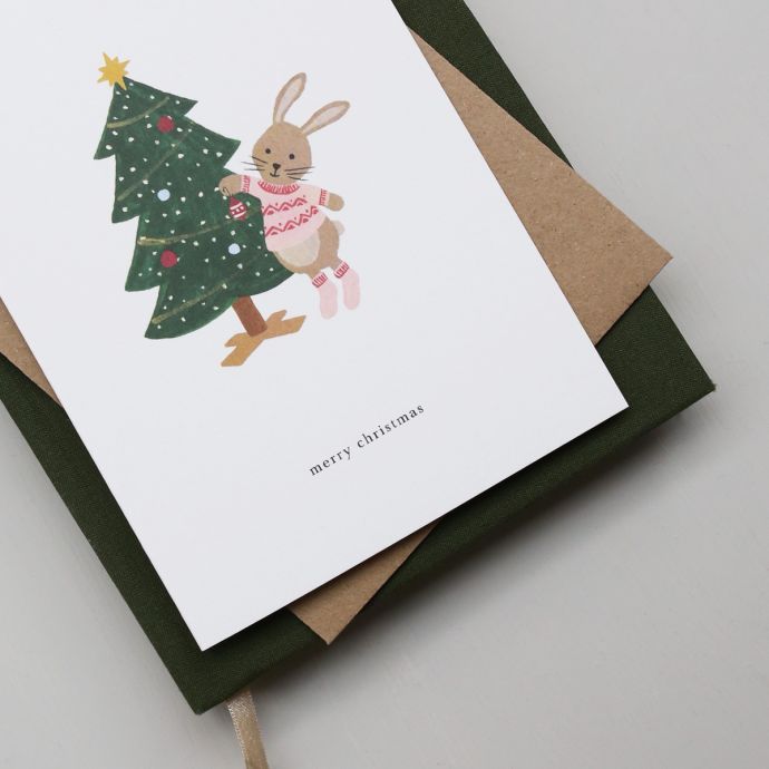 Vánoční přání Bunny Merry Christmas