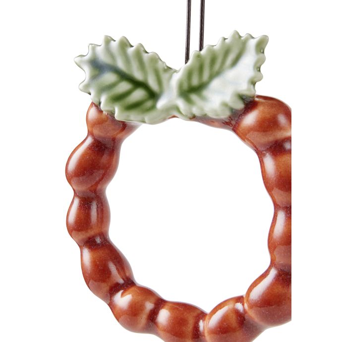 Porcelánová vánoční ozdoba Christmas Tales Wreath 7 cm