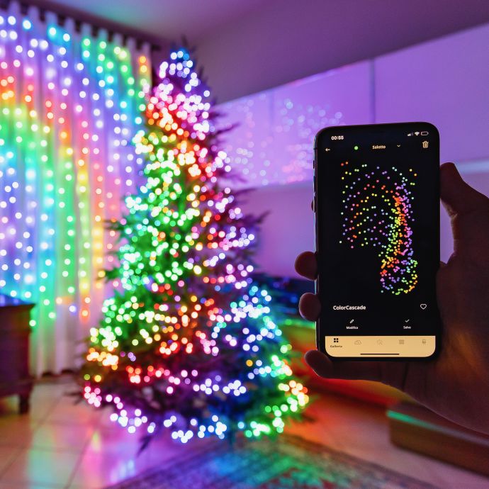 Chytrý LED světelný řetěz Twinkly Strings Multicolor + White - 250 žárovek