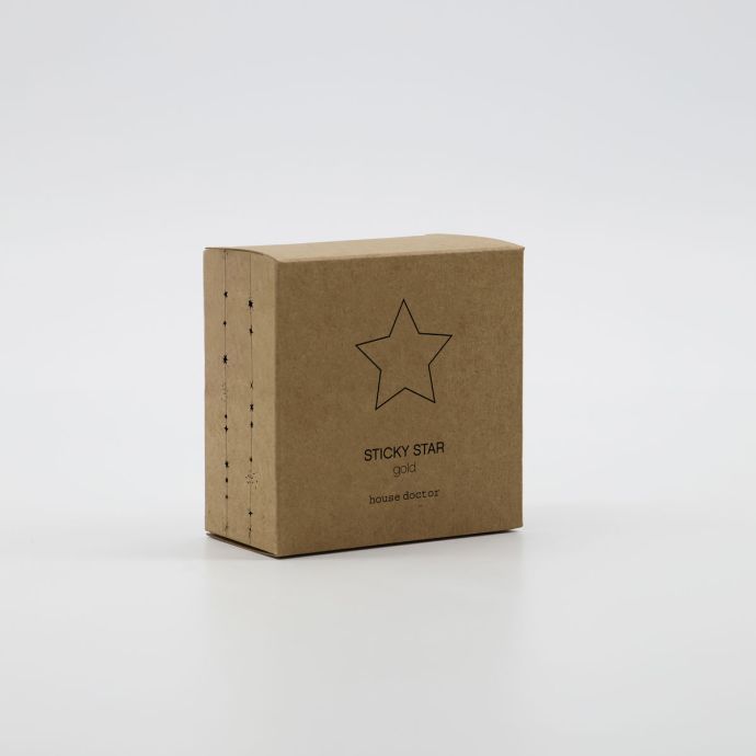 Vánoční lepicí hvězda na dárky 3 cm - set 50 ks