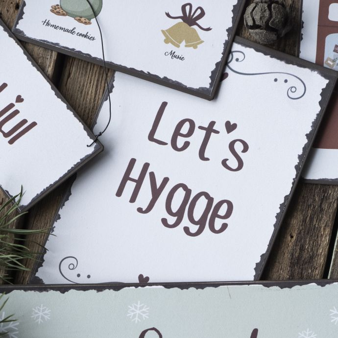 Plechová cedule Let's Hygge