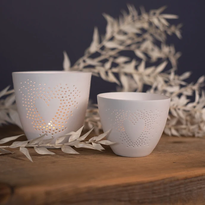 Porcelánový svícen Heart