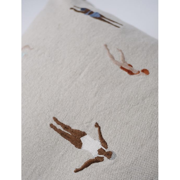 Vyšívaný povlak na polštář Swimmers 48x48cm