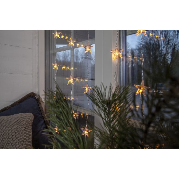 Světelný LED závěs Star Curtain 90 × 200 cm