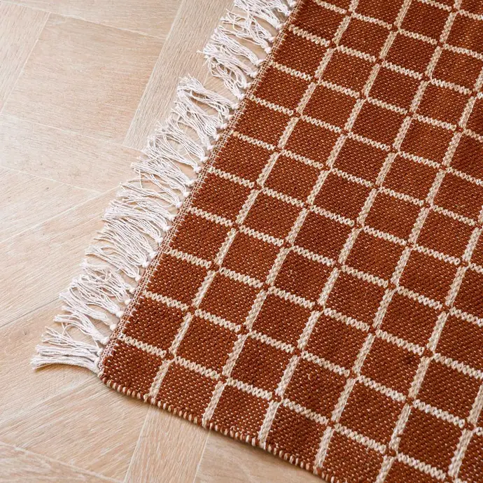 Bavlněný koberec Henny Rustic Brown 70×140 cm