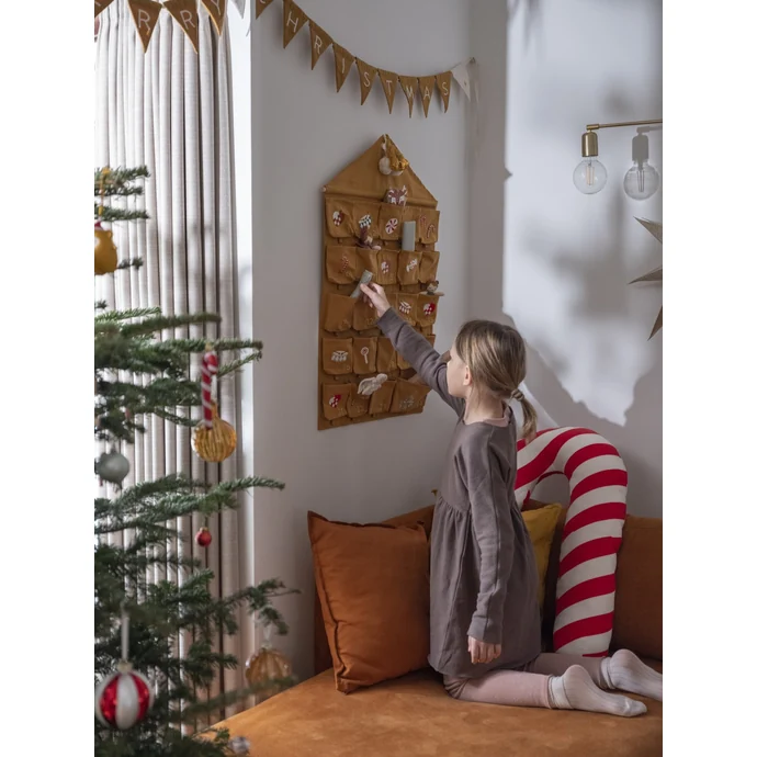 Textilní adventní kalendář Nostalgia Ochre