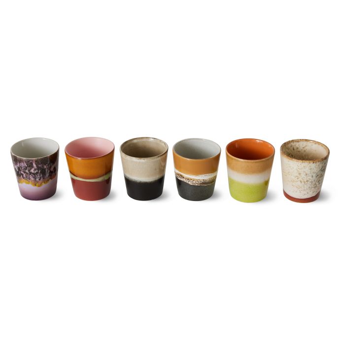 Kameninový hrneček 70's Soil 180 ml - set 6 ks