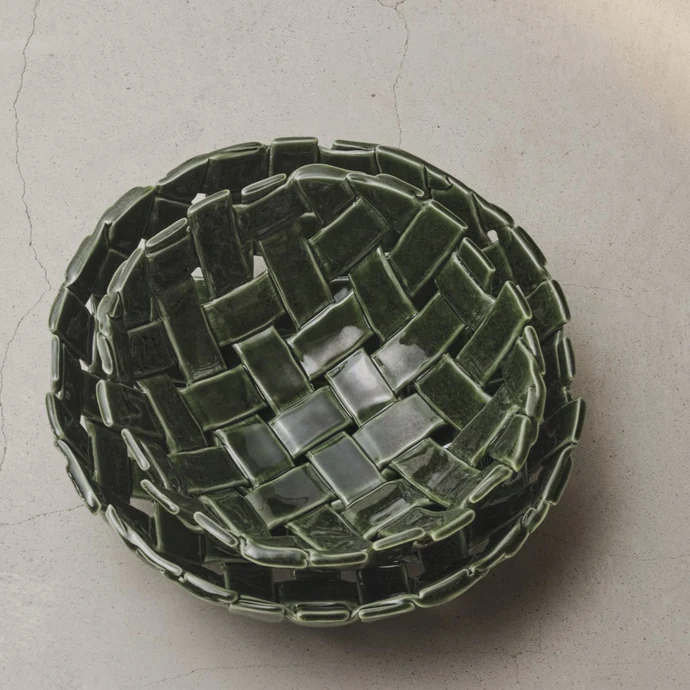 Kameninová mísa Plait Emerald Green 30 cm