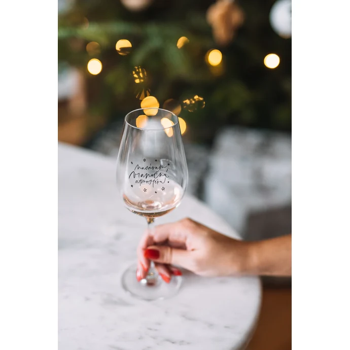 Sklenice na víno Nasávam vianočnú atmosféru - SK