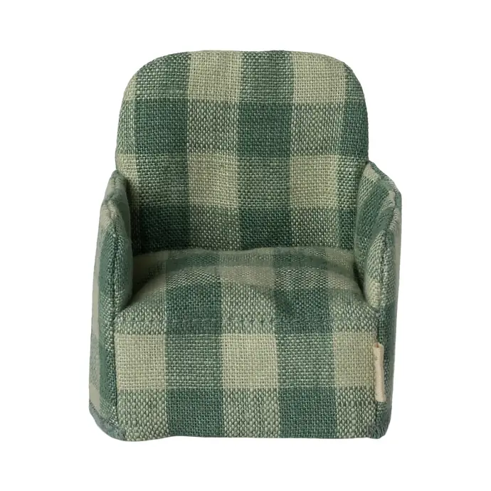 Křeslo pro myšky Maileg Green Check