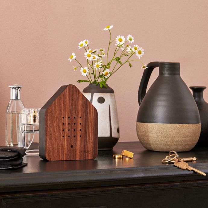 Relaxační zvuková dekorace Zwitscherbox Walnut/Black